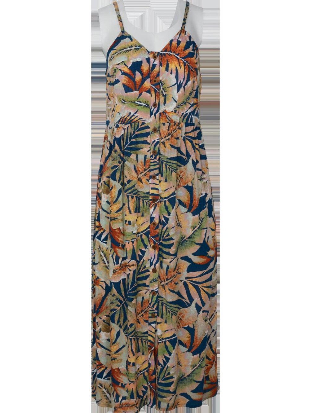 Natural Reflections Midi Tropical Print Dress - XS